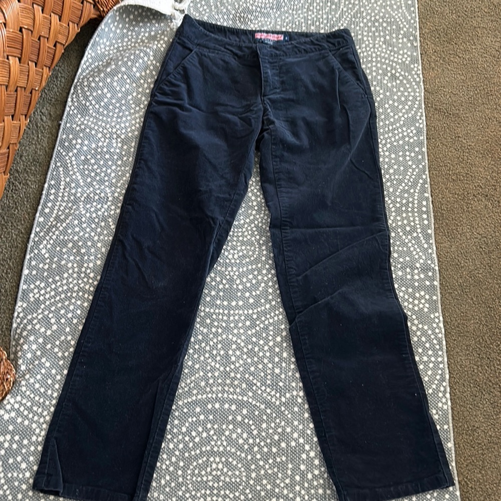 Vineyard Vines Navy Velvet Trousers. Size 0